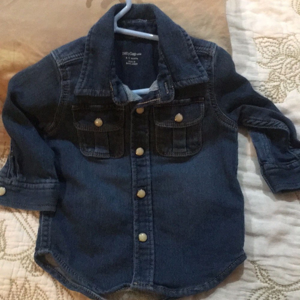 Baby gap blue jean shirt